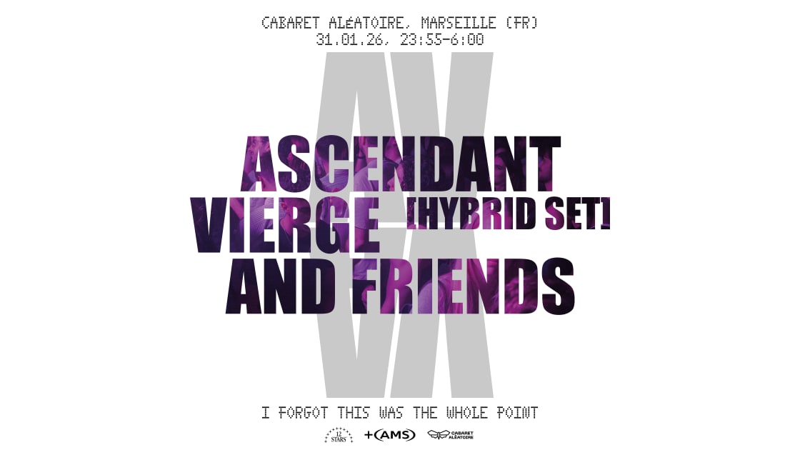 Flyer 31/01 | Ascendant Vierge Présente Av/Va @ Cabaret Aléatoire