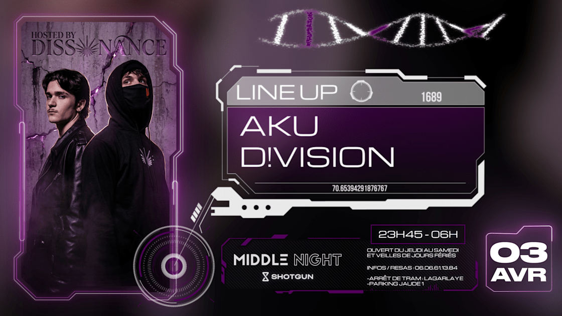 Aku - Soirée techno le ven 3 avr. à Le Middle Night