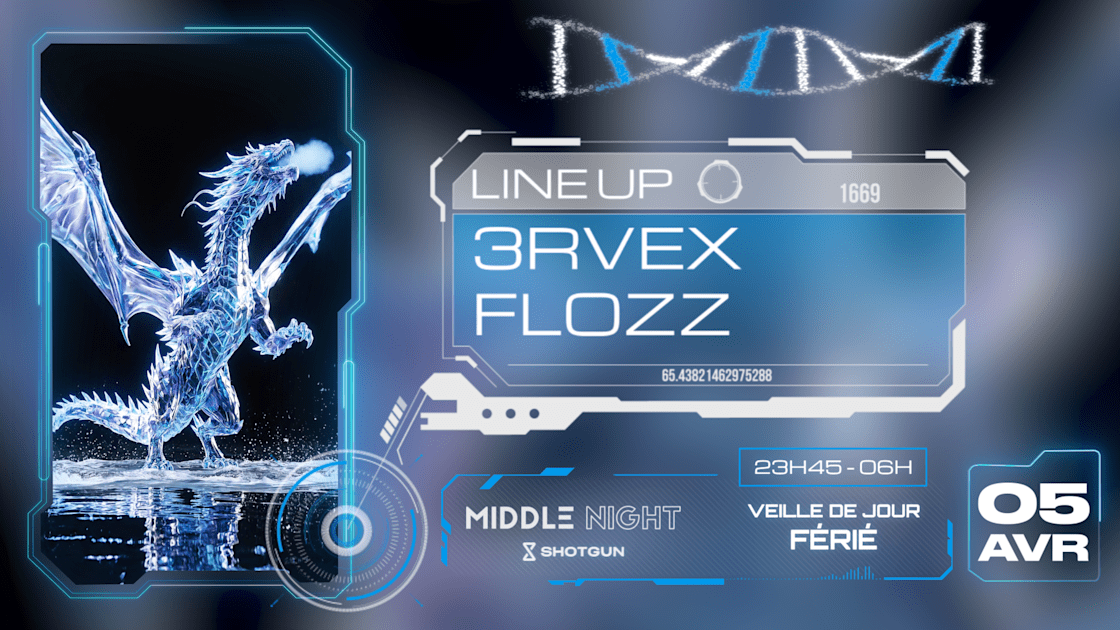3RVEX - Soirée techno le dim 5 avr. à Le Middle Night