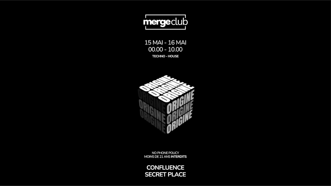 Merge Club - Origine - Soirée techno le jeu 14 mai à Lyon