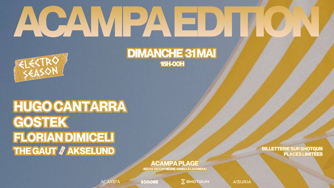 GAUT - Soirée techno le dim 31 mai à Acampa Plage