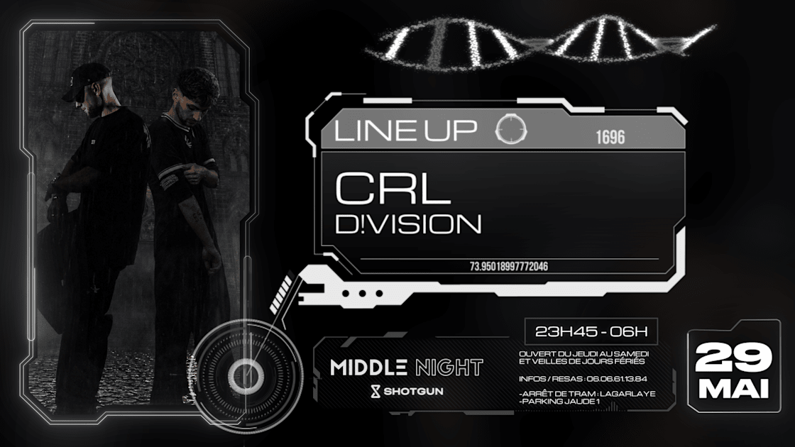 D!VISION.als - Soirée techno le ven 29 mai à Le Middle Night