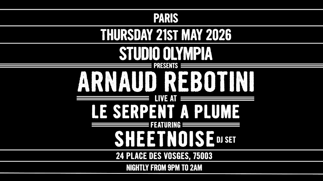 Arnaud Rebotini - Soirée techno le jeu 21 mai à 24 Place des Vosges, 75003 Paris, France