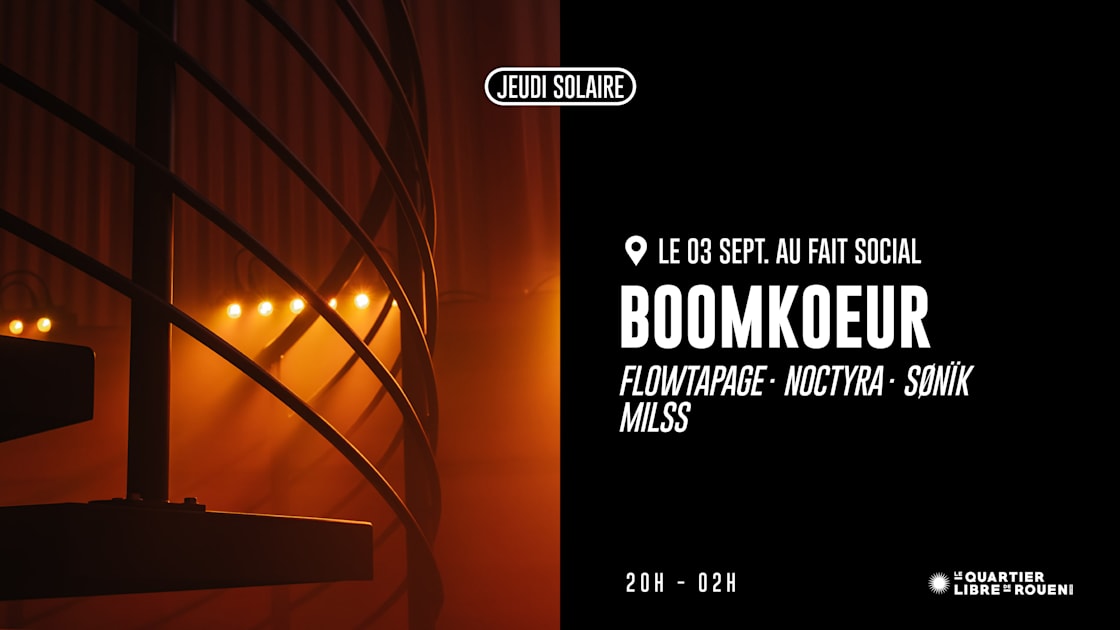Affiche Jeudi Solaire Is Back - Collectif Boomkoeur, Rouen · Billets Shotgun