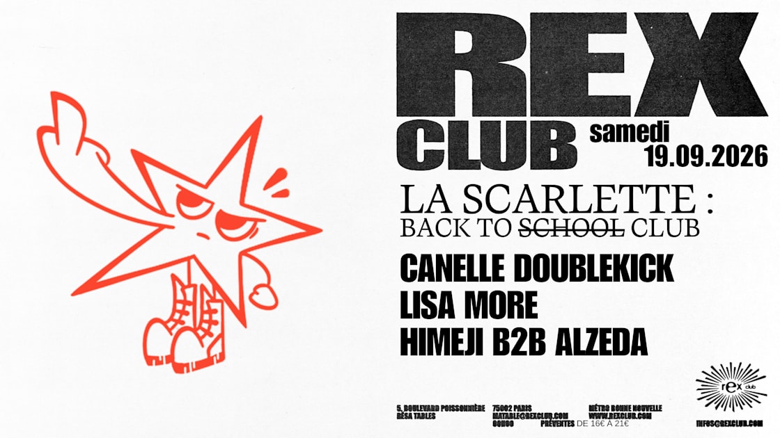 Affiche La Scarlette - Back To Club: Canelle Doublekick &amp; More, Paris · Billets Shotgun
