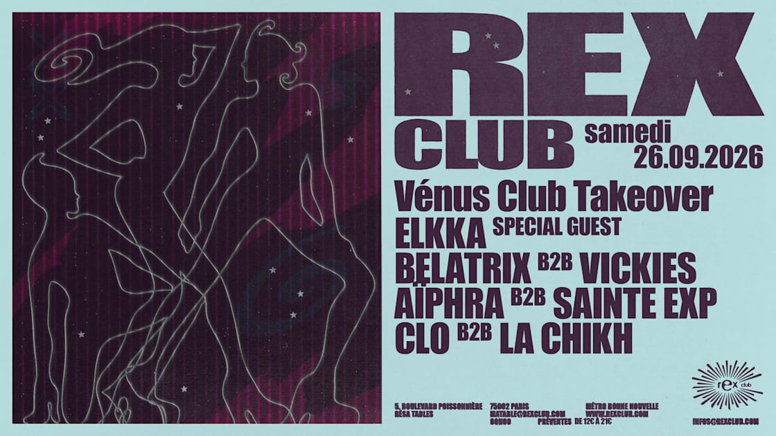 Affiche Vénus Club Invite Elkka, Paris · Billets Shotgun