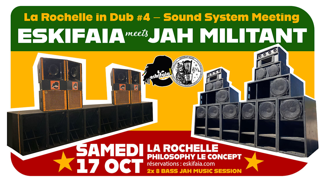 Affiche La Rochelle In Dub #4 - Jah Militant Sound System, La Rochelle · Billets Shotgun