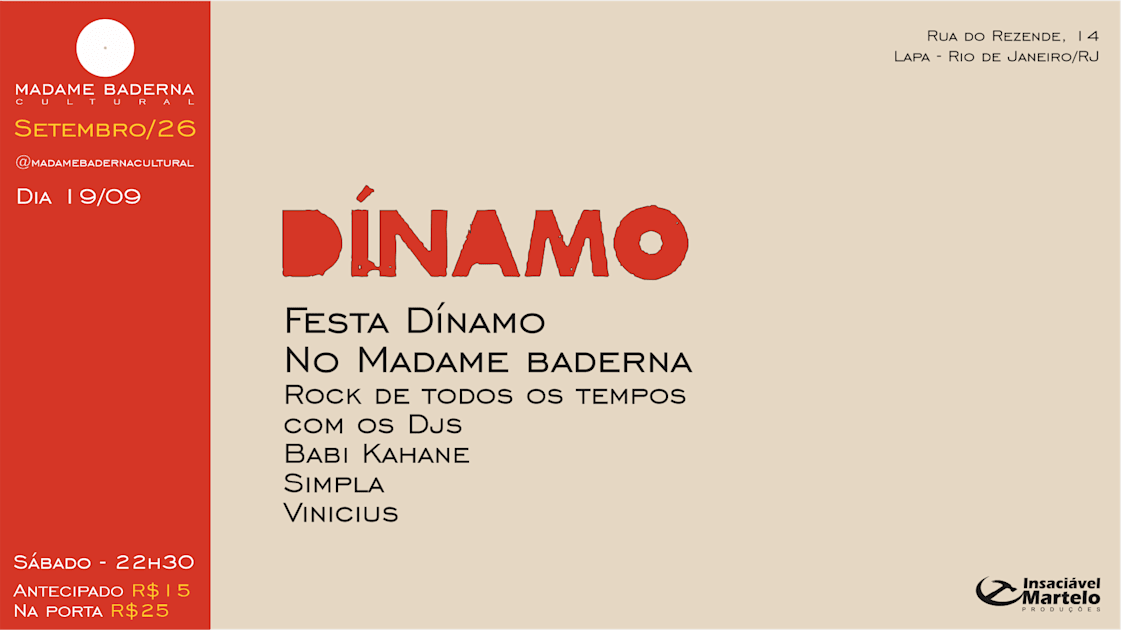 Festa Dínamo No Madame Baderna
