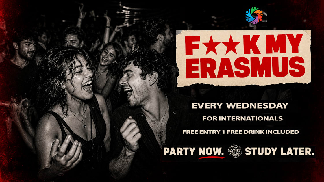 Affiche F★★K My Erasmus : Free Entry // Barrio Lyon, Lyon · Billets Shotgun