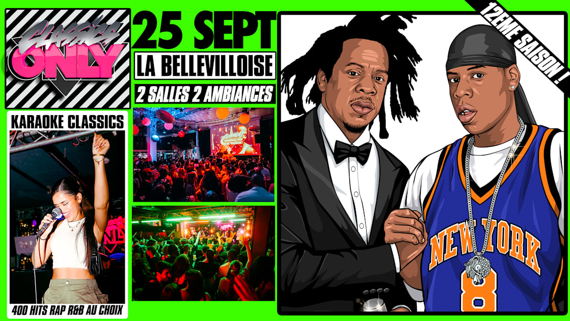 Affiche Classics Only | Rap, 2000's, R&amp;B + Karaoké Classics | 25.09, Paris · Billets Shotgun