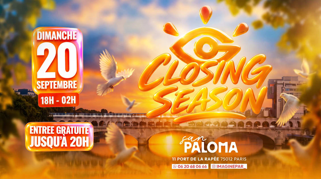 Affiche Imagine Paris - Closing Season - Dimanche 20 Septembre, Paris · Billets Shotgun