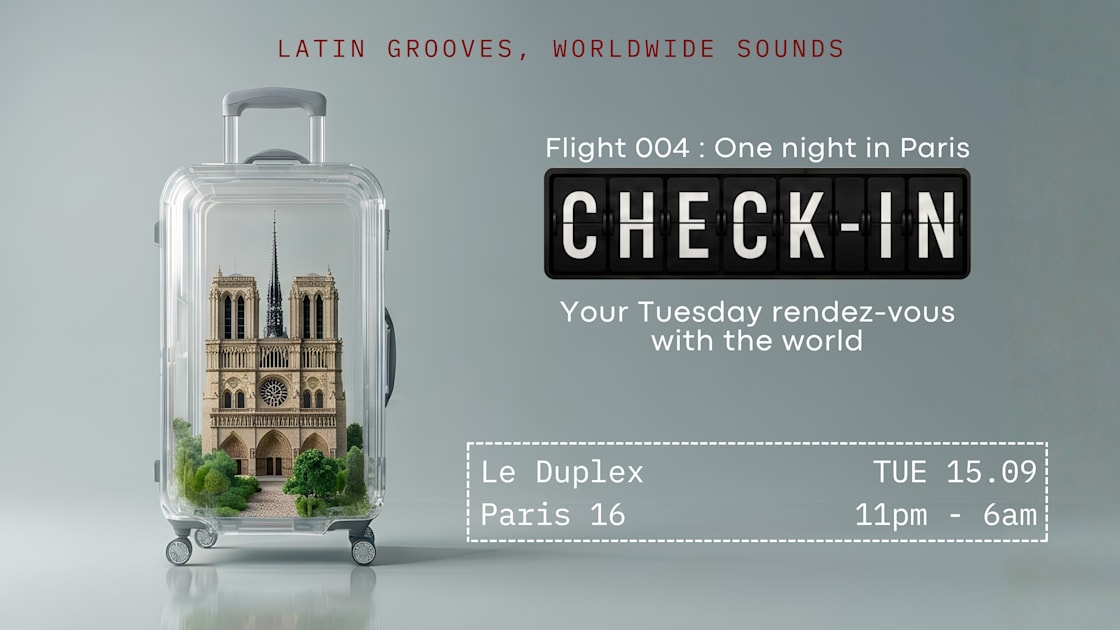 Affiche Erasmus Check-In Paris — Flight 004: One Night In Paris, Paris · Billets Shotgun