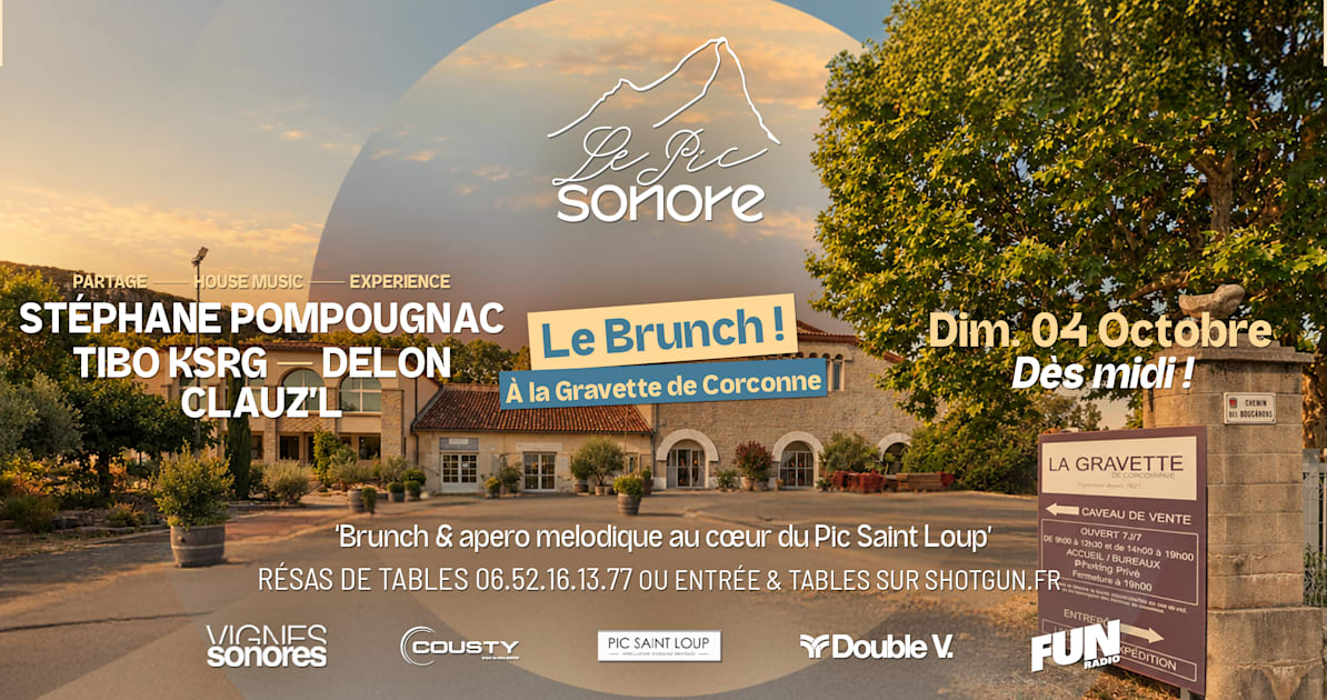 Affiche Pic Sonore - Le Brunch À La Gravette De Corconne, Corconne · Billets Shotgun