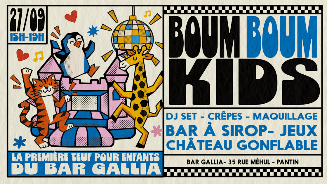 Affiche Boum Boum Kids !, Pantin · Billets Shotgun