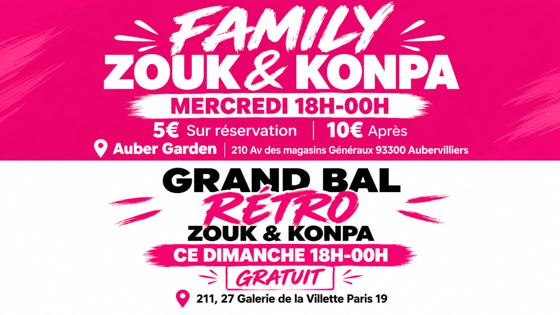 Affiche Soirée Zouk Et Konpa Gratuite, Paris · Billets Shotgun