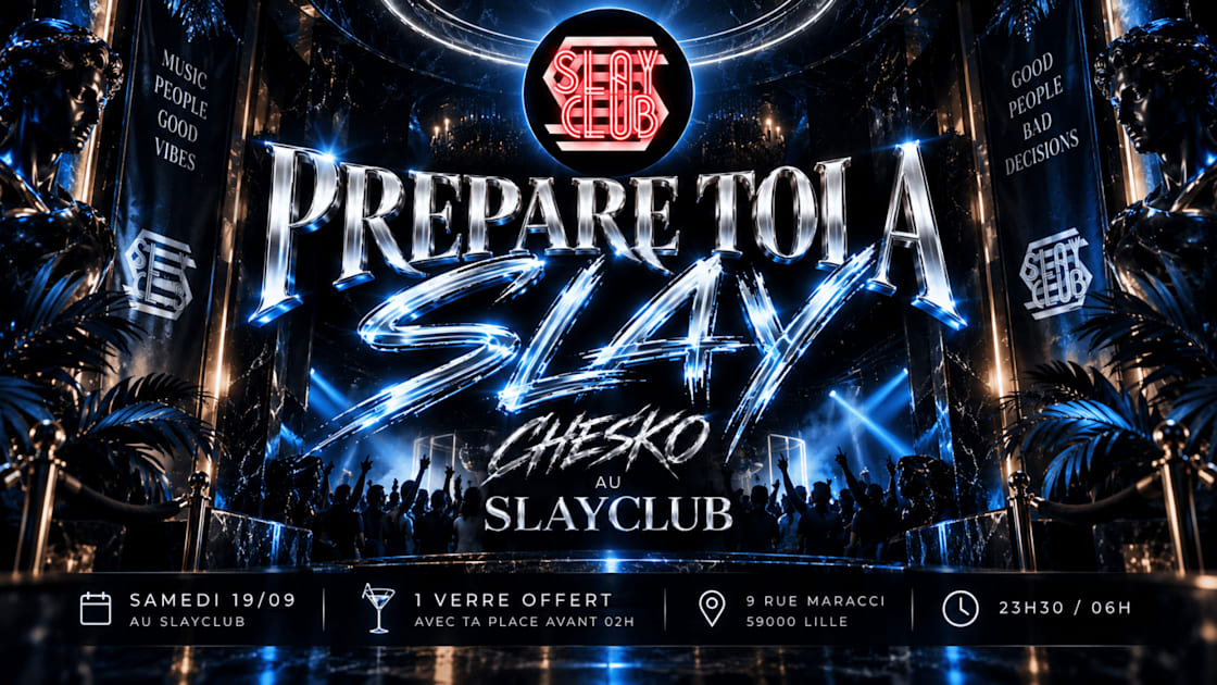 Affiche Slay Club - Alex Chesko 19/09, Lille · Billets Shotgun