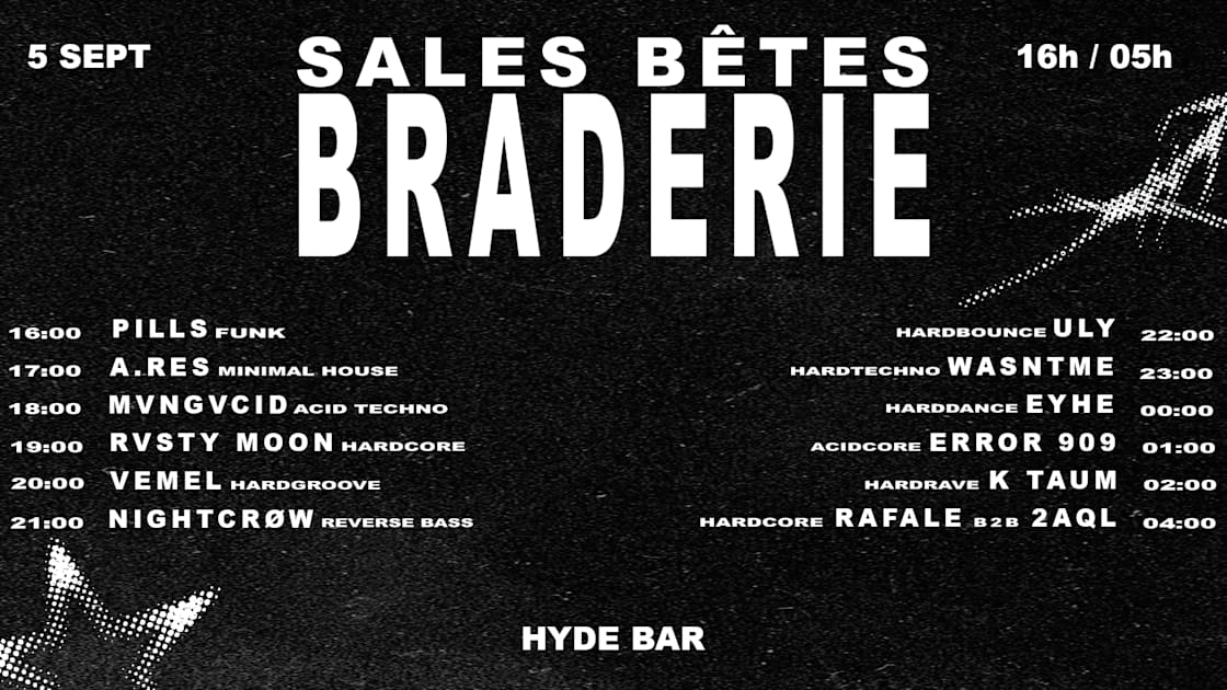 Affiche Sales Bêtes Braderie, Lille · Billets Shotgun