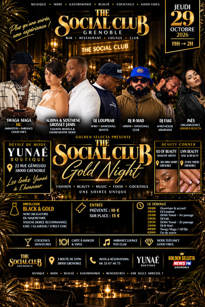 Affiche The Social Club - Gold Night, Grenoble · Billets Shotgun