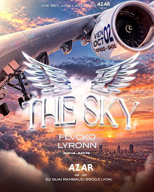 Affiche The Sky X Azar - 2 Octobre, Lyon · Billets Shotgun