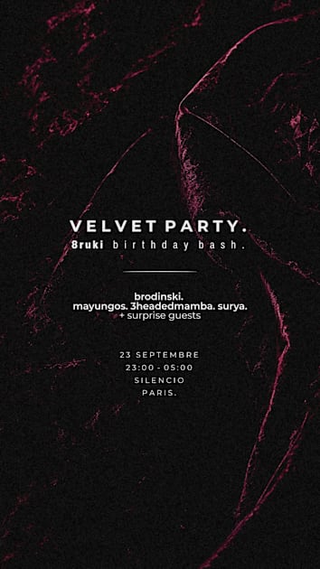 Affiche 8ruki Bday Bash: Brodinski, Mayungos, 3heademamba, Surya, Paris · Billets Shotgun