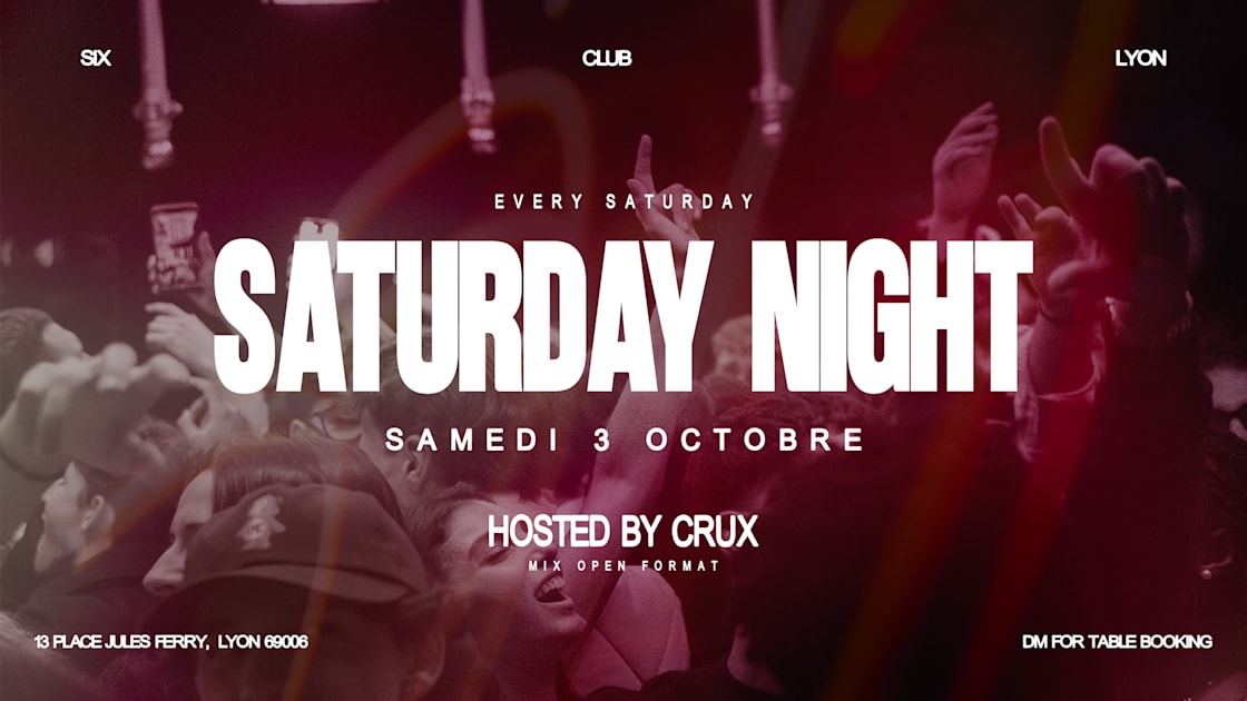 Affiche Saturday Night At Six Brotteaux - 03/10, Lyon · Billets Shotgun