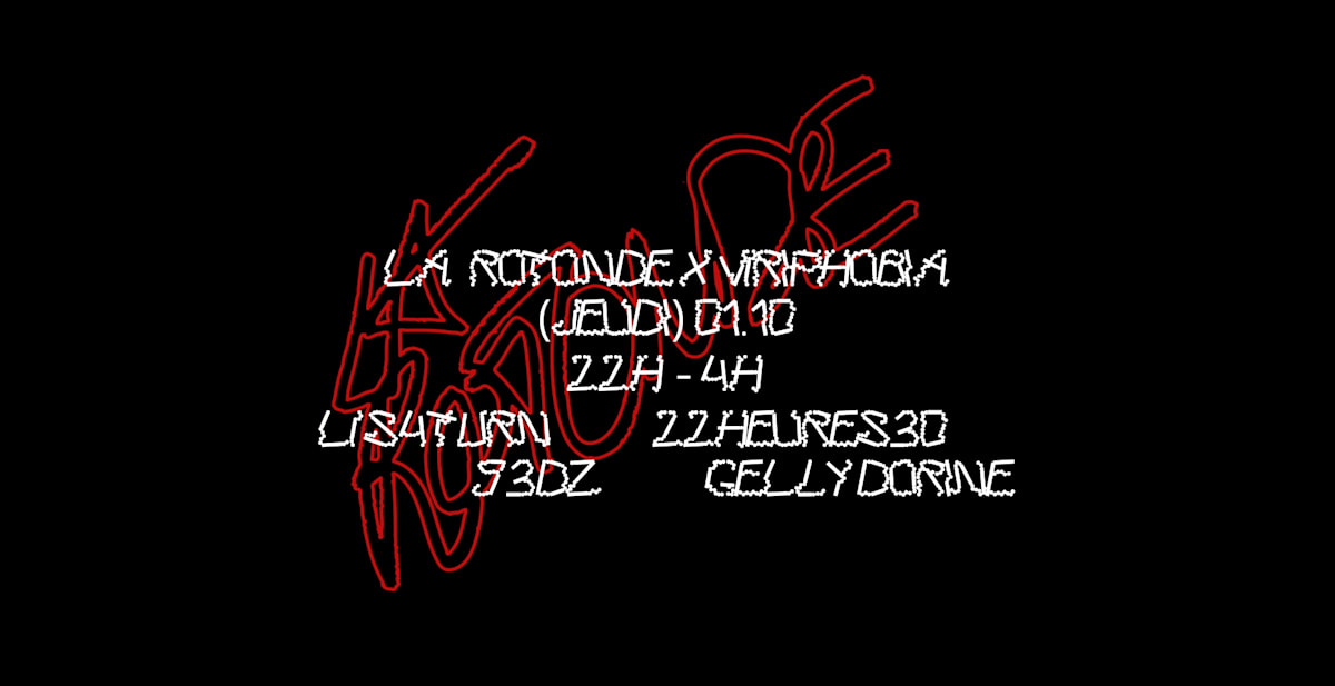 Affiche Viriphobia - (Black &amp; Red Edition), Paris · Billets Shotgun