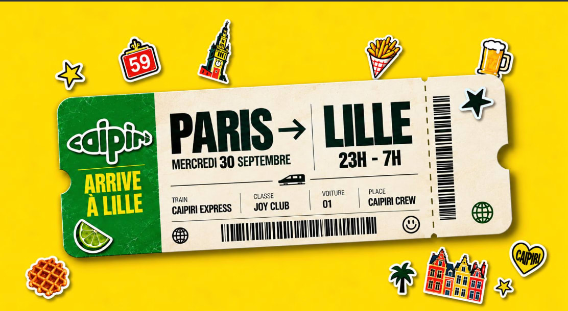 Affiche Caipiri Debarque A Lille - Joy Club 30 Sept, Lille · Billets Shotgun