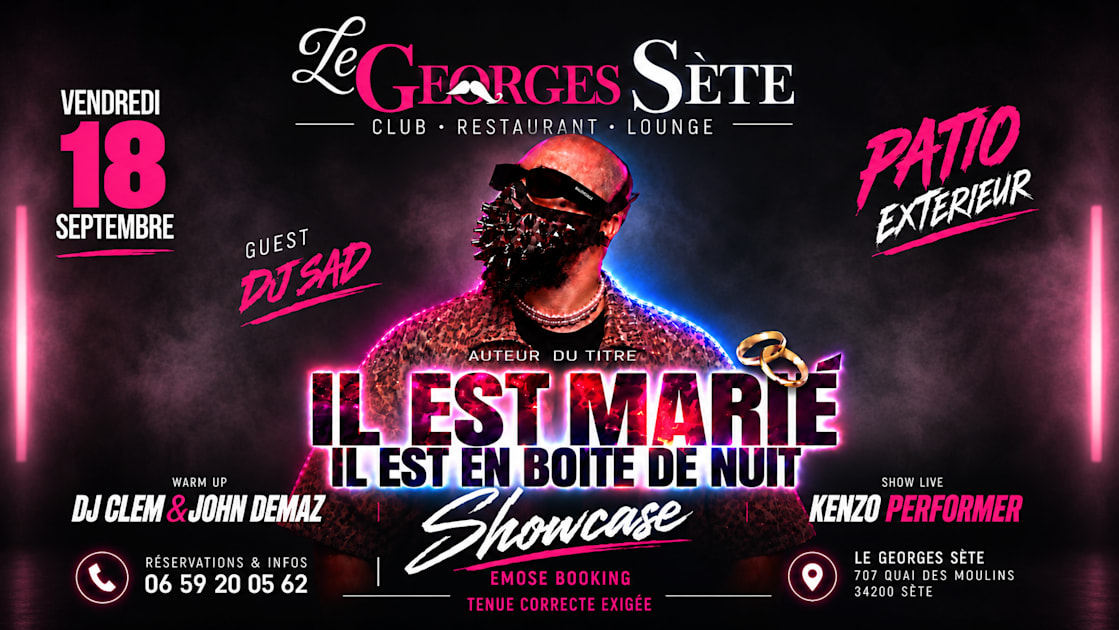 Affiche Showcase Dj Sad - Patio Extérieur + Warm Up/Show Live, Sète · Billets Shotgun