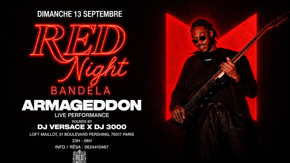 Affiche Red Night - Bandela - Armageddon Live Performance, Paris · Billets Shotgun