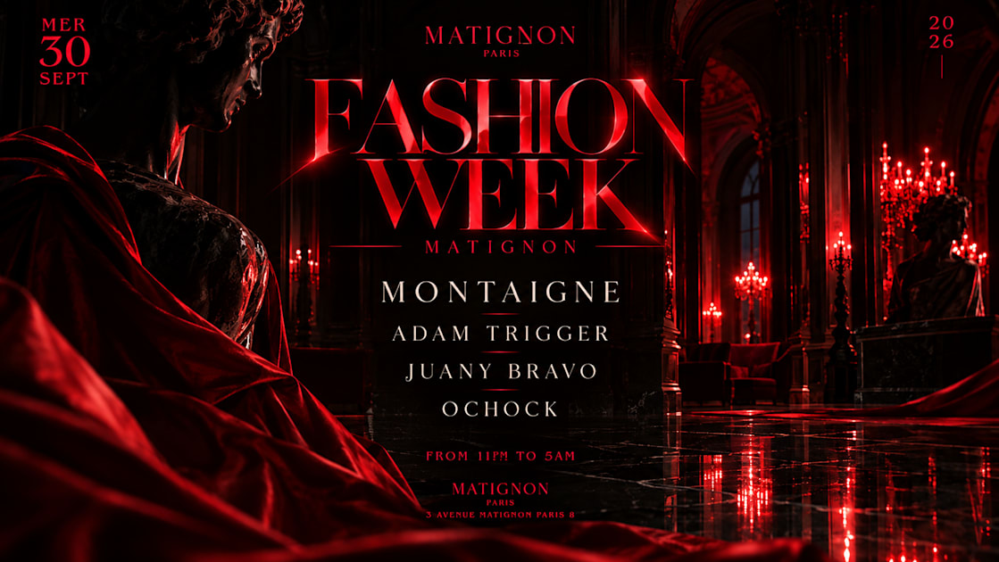 Affiche Fashion Week Matignon Montaigne Adam Trigger Juany Bravo, Paris · Billets Shotgun
