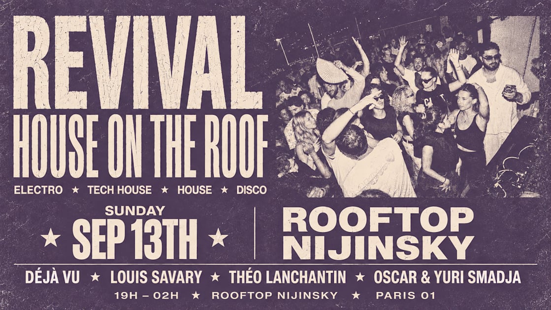 Affiche House On The Roof #9 - Revival Invite Louis Savary, Paris · Billets Shotgun