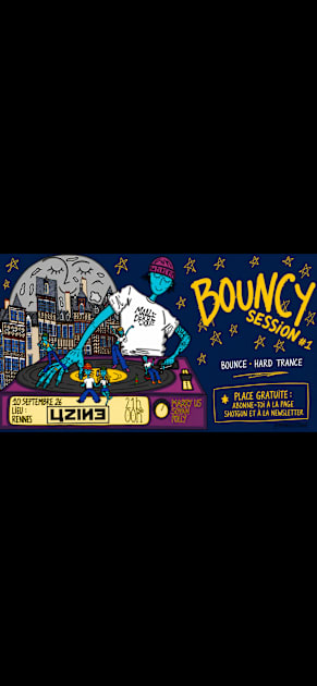 Affiche Mange Disque X Uzine Bounce Cession #1, Rennes · Billets Shotgun