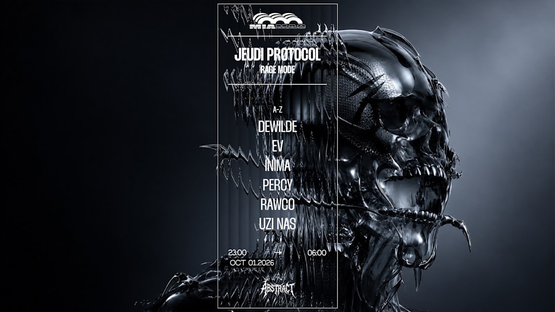Affiche Jeudi Protocol : Rawco, Uzi Nas, Dewilde, Ev, Inima, Percy, Paris · Billets Shotgun