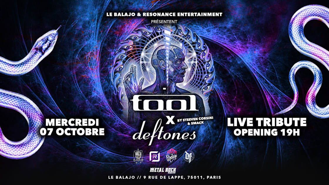 Affiche Tool &amp; Deftones Live Tribute, Paris · Billets Shotgun
