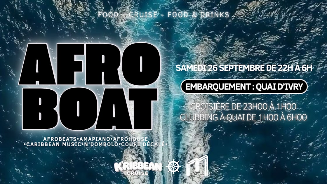 Affiche Afroboat - The Very Last Cruise, Ivry-Sur-Seine · Billets Shotgun
