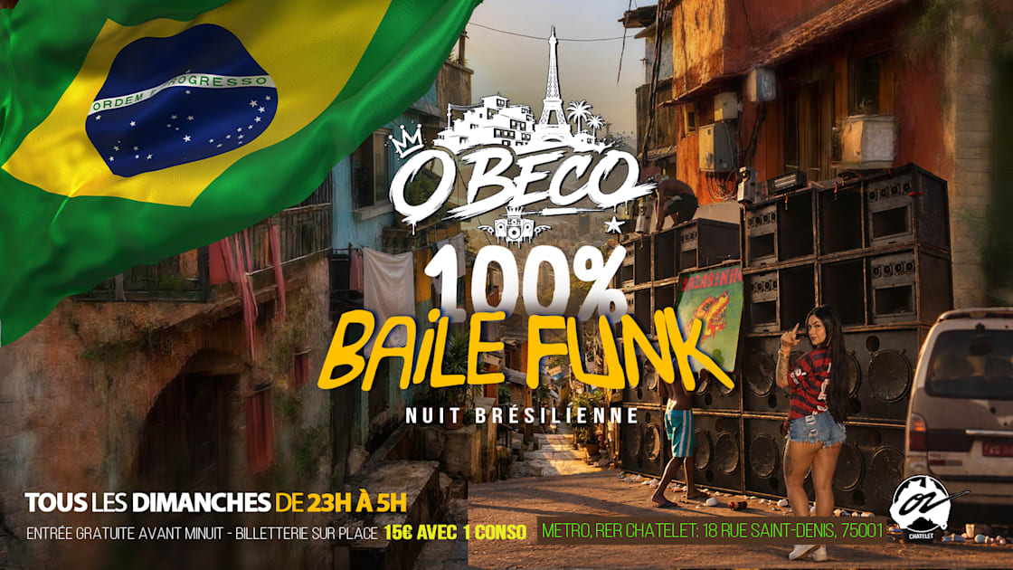 Affiche O Beco 100% Baile Funk (Nuit Brésilienne) 27.09.26, Paris · Billets Shotgun
