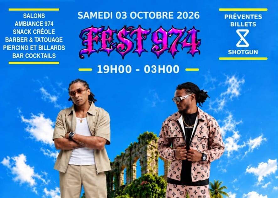 Affiche Kaf Malbar Fest 974 Samedi 03 Octobre Saumur, Saumur · Billets Shotgun