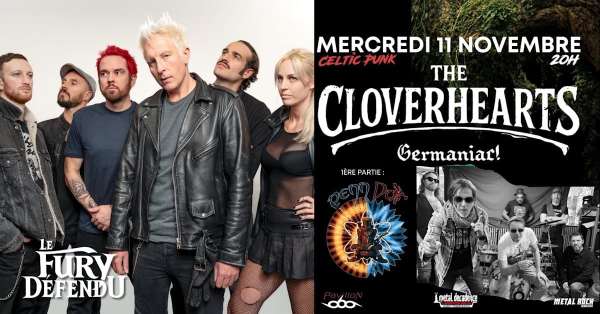 Affiche The Cloverhearts / Penn Du, Rouen · Billets Shotgun