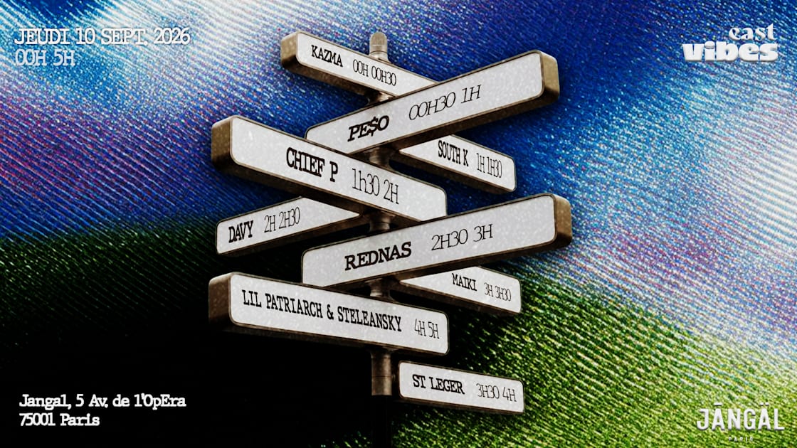 Affiche East Vibes #24, Paris · Billets Shotgun