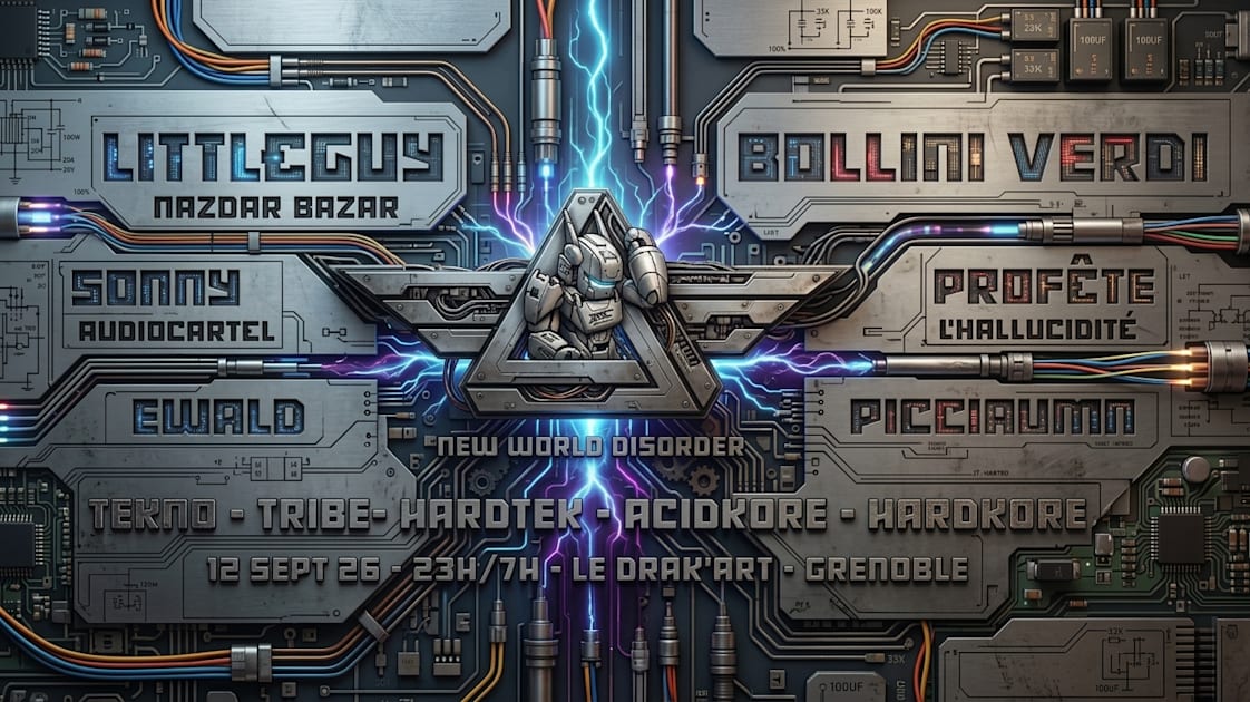Affiche Littleguy - Bollini Verdi - New World Disorder, Grenoble · Billets Shotgun