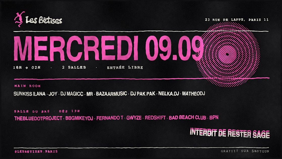 Affiche Open Platines 09/09, Paris · Billets Shotgun