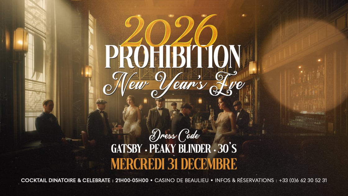Mer Eve New Year's Eve 2026 I Mercredi 31 Decembre I Prohibition Edt, Beaulieu ...