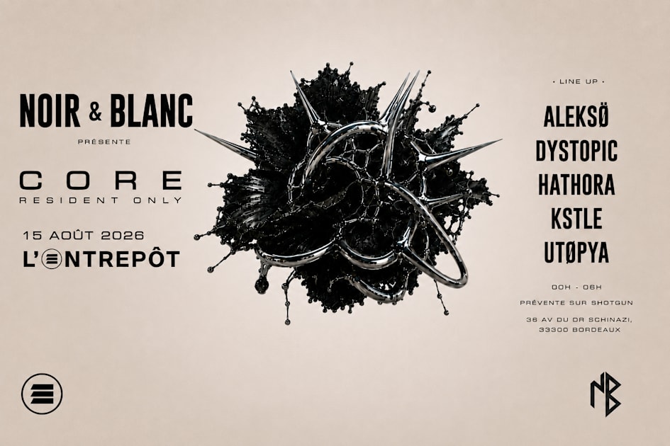 UTØPYA - Soirée techno le sam 15 août à Club l'Entrepôt