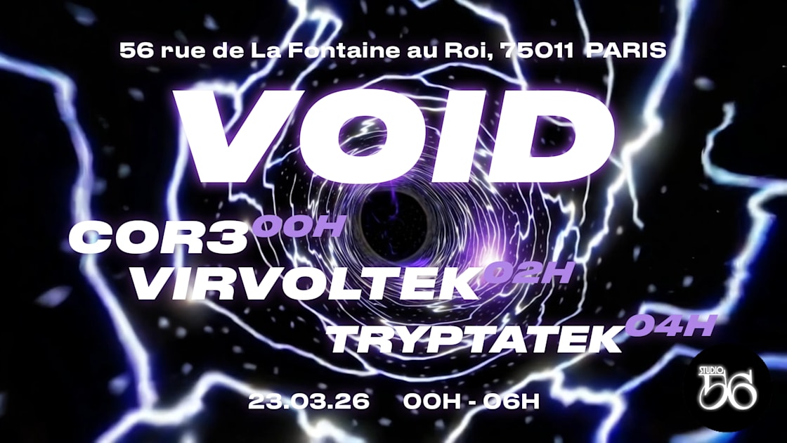 Tryptatek - Soirée techno le lun 23 mars à STUDIO 56 PARIS