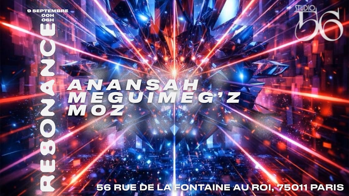 Affiche Resonance W/ Anansah , Meguimeg’Z , Møz, Paris · Billets Shotgun