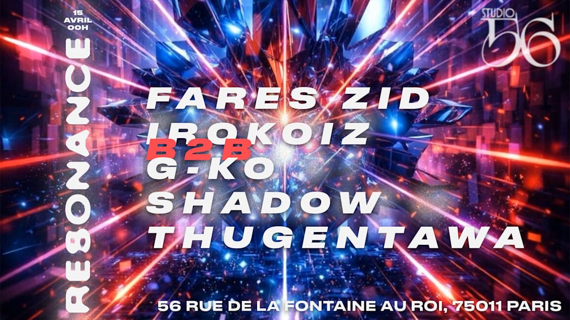 G-KO - Soirée techno le mer 15 avr. à STUDIO 56 PARIS