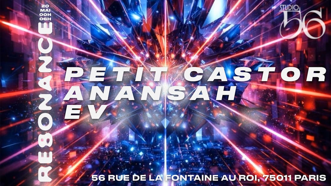 Anansah - Soirée techno le mer 20 mai à STUDIO 56 PARIS