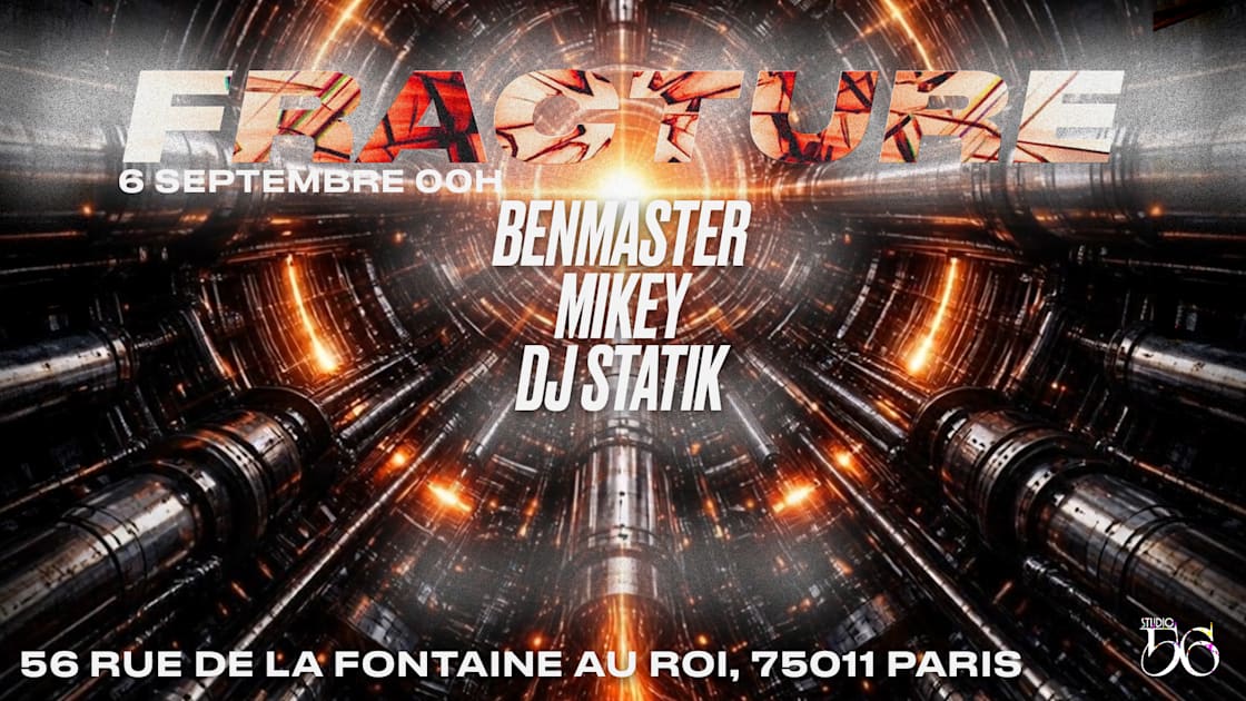 Affiche Fracture W/ Benmaster , Mikey , Dj Statik, Paris · Billets Shotgun