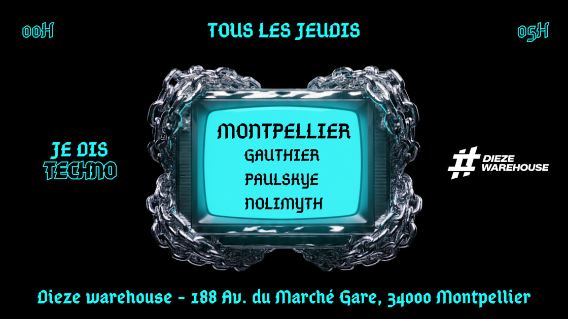 NØLIMYTH - Soirée techno le jeu 21 mai à DIEZE WAREHOUSE