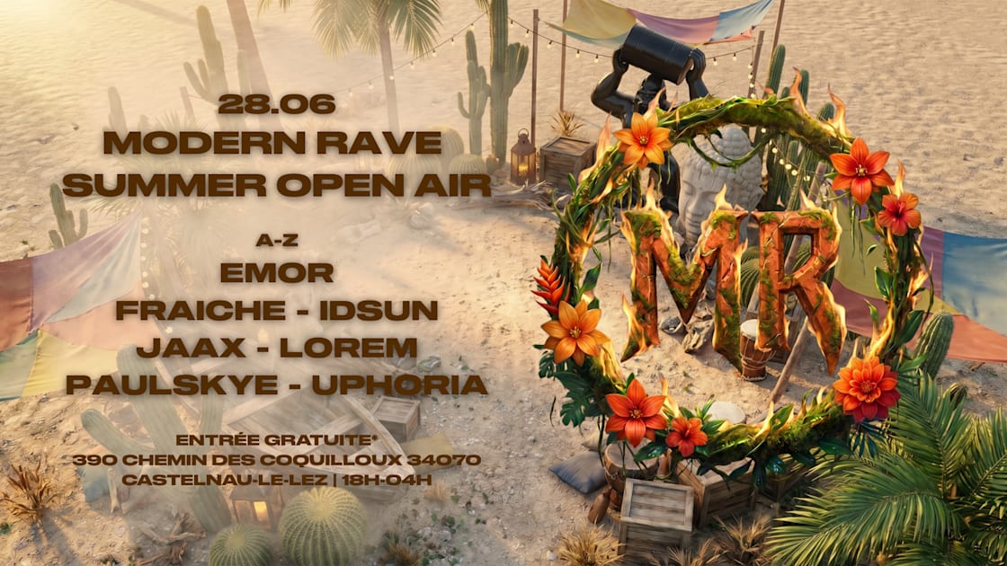 LOREM - Soirée techno le dim 28 juin à 390 Chemin des Cauquilloux, 34170 Castelnau-le-Lez, France